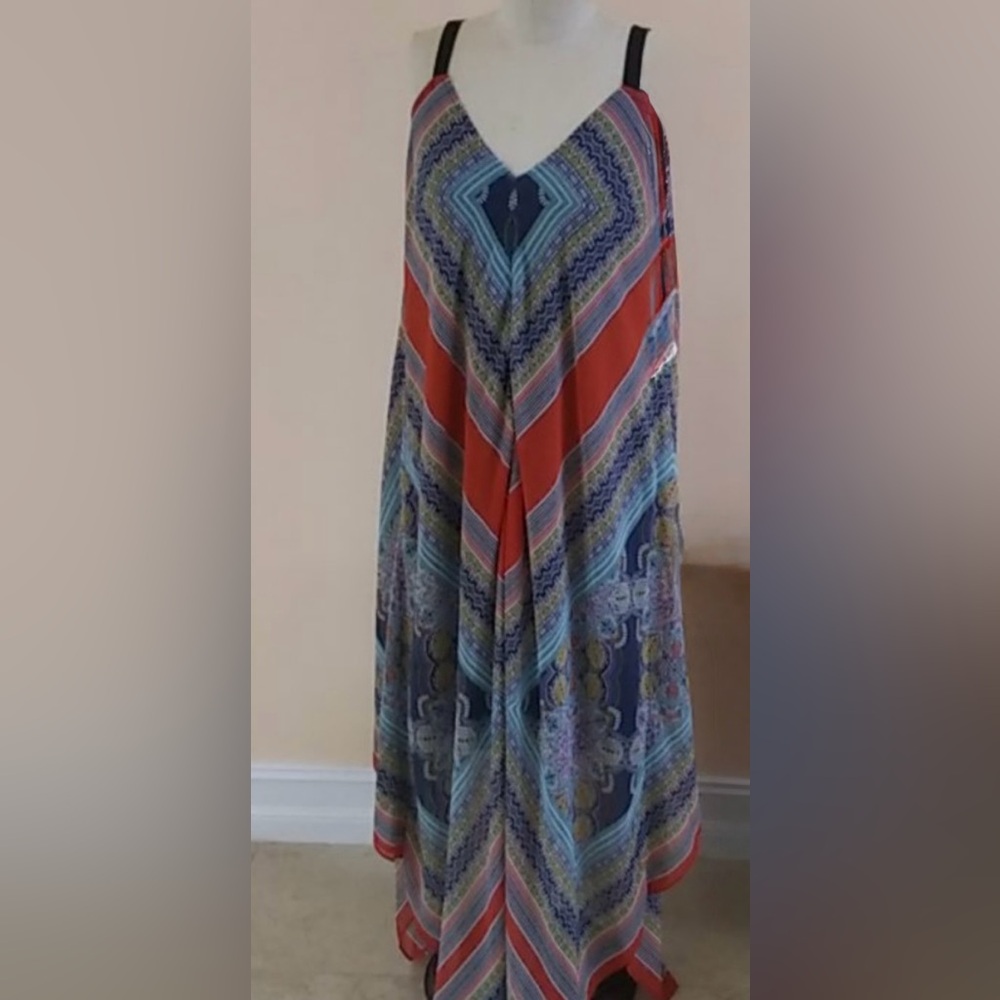 JohnPaulRichard Colorful Geometric Maxi Skirt